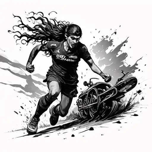 Sandevistan cyberpunkedge runners tattoo design idea