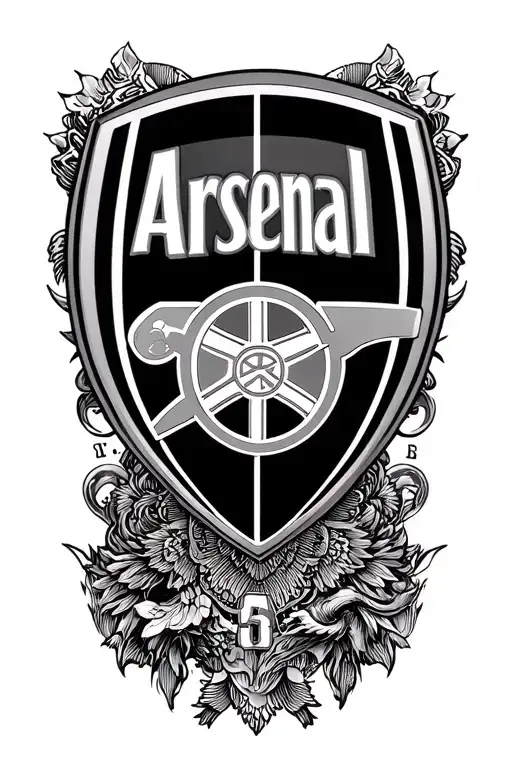 arsenal fc canon tattoo design idea
