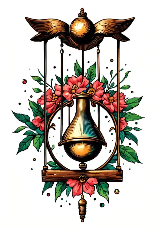 pendulum swing moving tattoo design idea