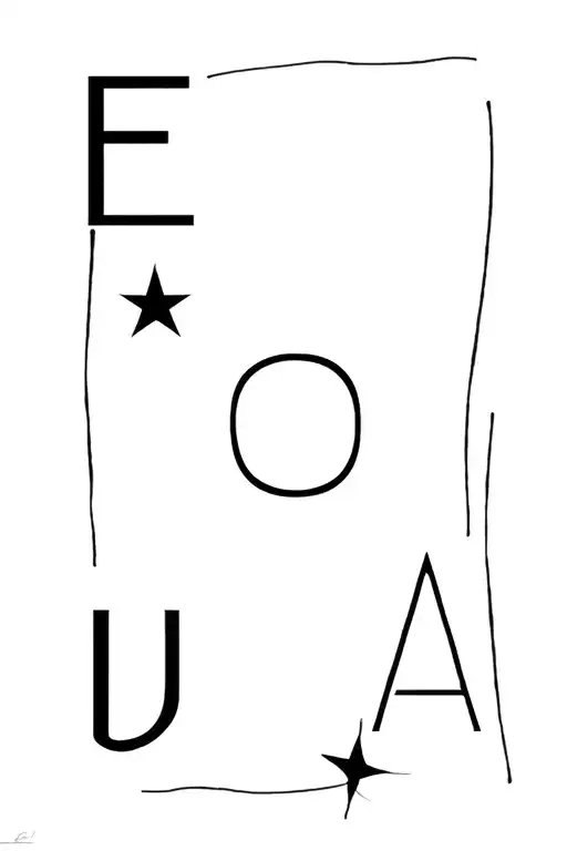 "EUNOIA" Star tattoo design idea