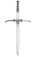 long sword tattoo design idea