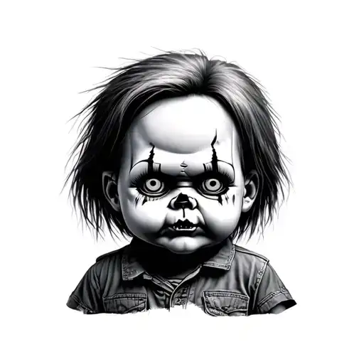 Chucky doll tattoo design idea