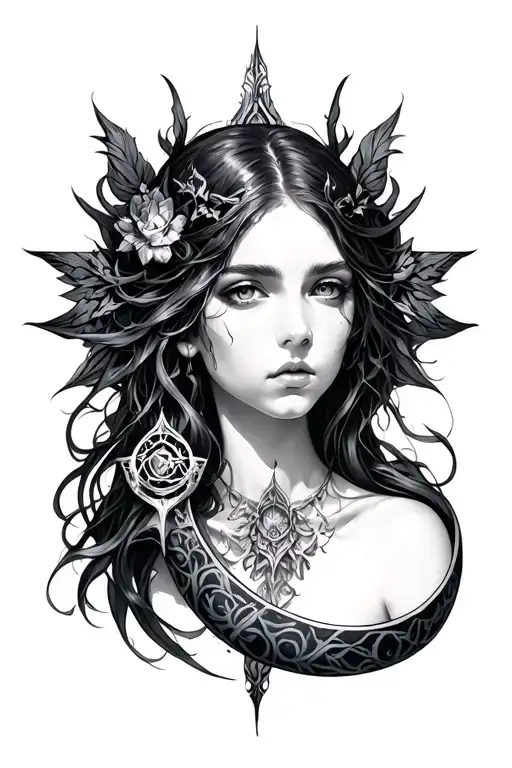 Malenia elden ring tattoo design idea