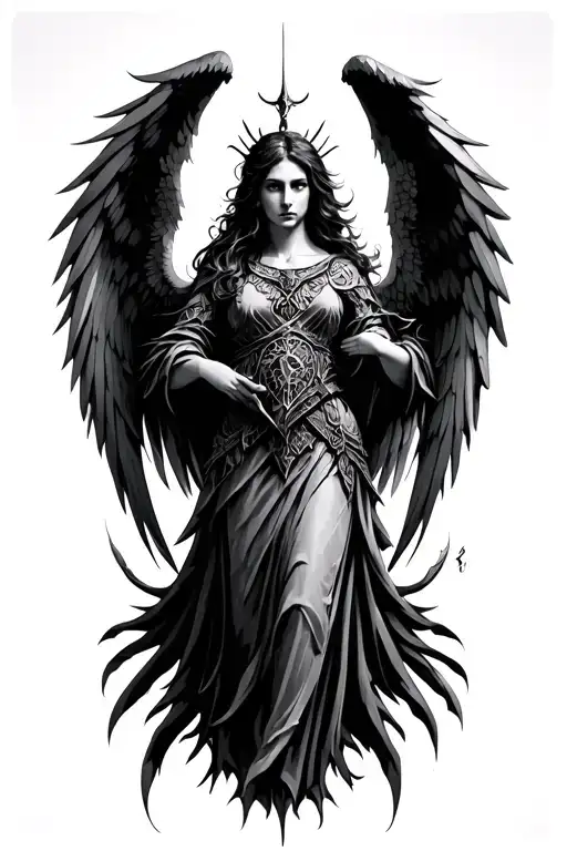 thrones angel tattoo design idea