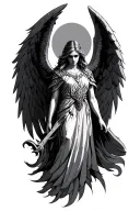 thrones angel tattoo design idea