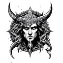 THE CHOSEN ONE, # 9 with Viking and Celtic runes incorporated  tattoo design idea