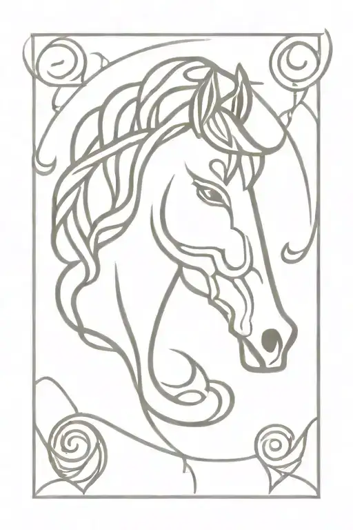 celtic viking,horse tattoo design idea