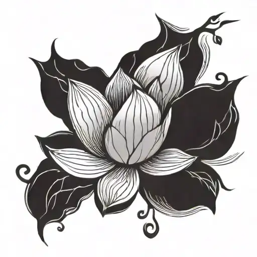 gratitude, lotus, three dots tattoo design idea