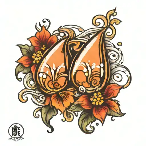 Two drops of water tattoo design idea