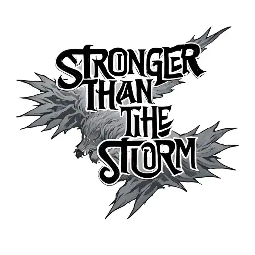 Stronger Than The Storm tattoo design idea
