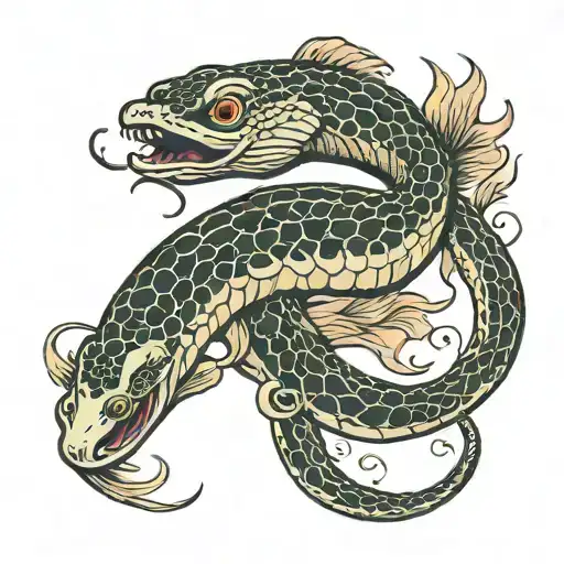 eel tattoo design idea