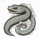 eel tattoo design idea