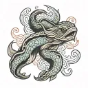 eel tattoo design idea