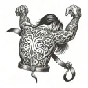 bdsm spanking tattoo design idea