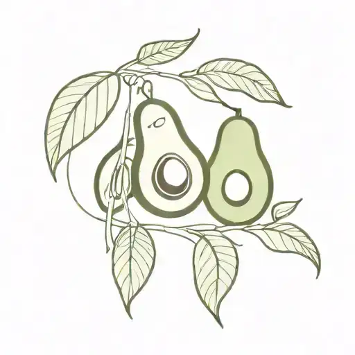 avocado plants nature inspired tattoo tattoo design idea