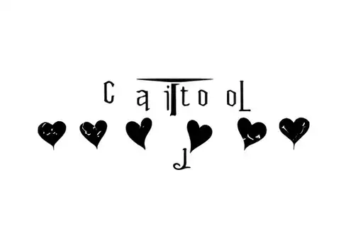 "Capitol J with 3 hearts
" tattoo design idea