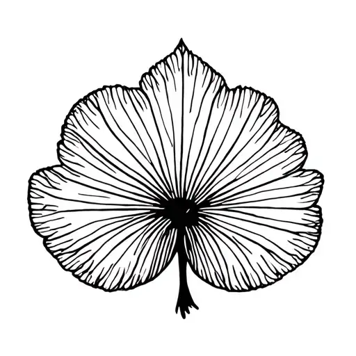 Ginkgo leaf with dog nose print tattoo design idea