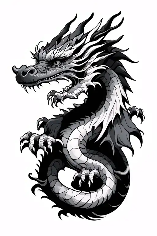 good luck dragon tattoo tattoo design idea