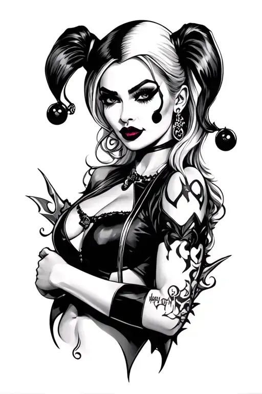 Harley Quinn inspired tattoo tattoo design idea