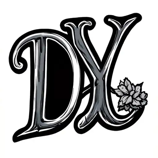 Initials DY, 1943 tattoo design idea
