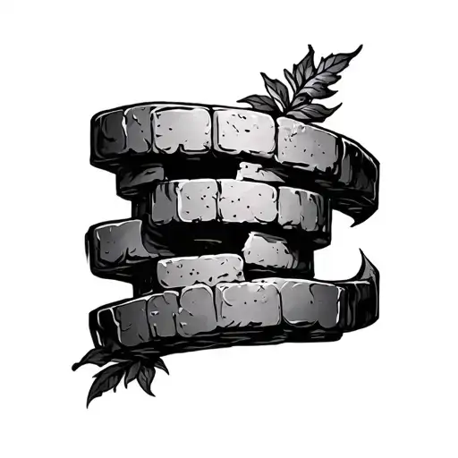 Brick tattoo design idea