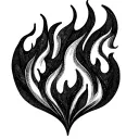 Flame symbolizing warmth tattoo design idea