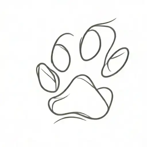 dog paw print tattoo design idea