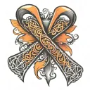 leukemia awareness ribbon for men tattoo design idea