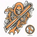 leukemia awareness ribbon for men tattoo design idea