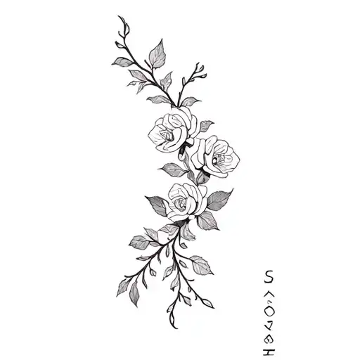 roses , orchids vines and aries zodiac sign band tattoo for arian tattoo design idea