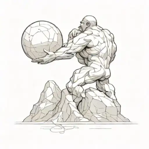 myth of Sisyphus   tattoo design idea