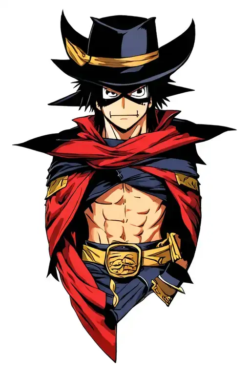one piece anime zorro tattoo design idea