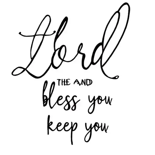 the lord bless you and keep you tattoo design idea