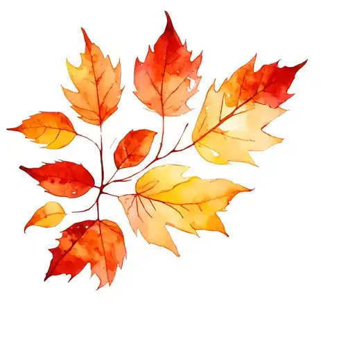 autumn leaves tattoo design idea
