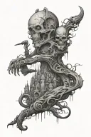 alone in the world tattoo design idea