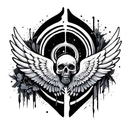 999 with wings tattoo design idea
