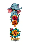 Dumbo tattoo design idea