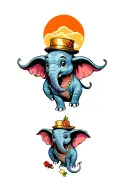 Dumbo tattoo design idea