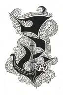 viking polynesian tattoo design idea