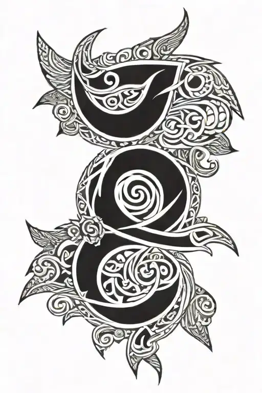 viking polynesian tattoo design idea