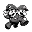 Mario Bros tattoo design idea