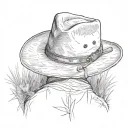 Red Dead Redemption 2: Arthur Morgan's hat atop a grassy field in the American frontier tattoo design idea