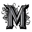 Cursive M tattoo design idea