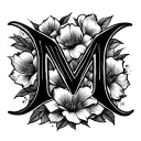 Cursive M tattoo design idea