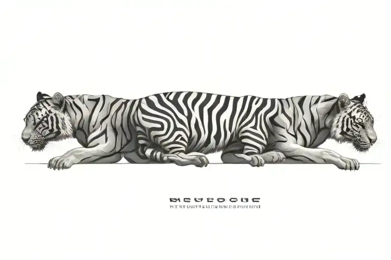 Tiger full body tattoo design idea