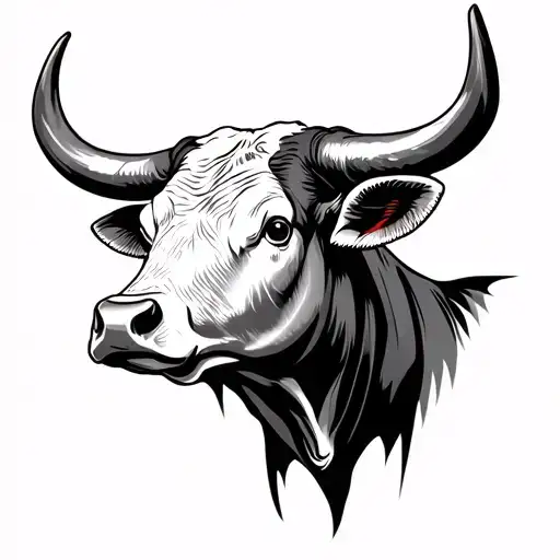 ferdinand the bull head tattoo design idea
