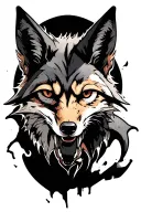 jackal thru torn skin tattoo design idea