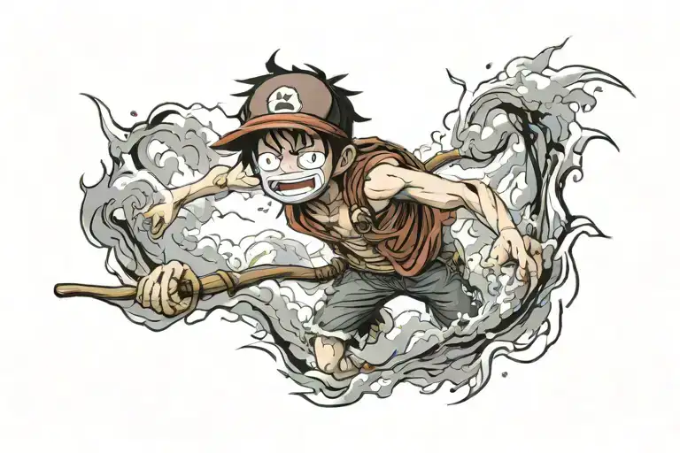 Monkey D Luffy tattoo design idea