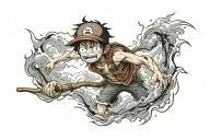Monkey D Luffy tattoo design idea