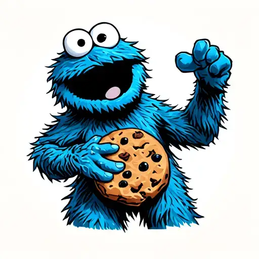 Cookie Monster Hero tattoo design idea